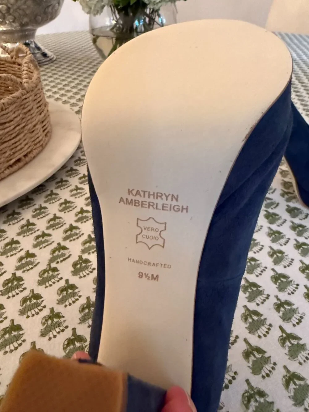Kathryn Amberleigh Navy Suede Pumps | Womens Size 9.5